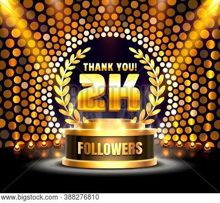 Thank You Followers Peoples, 2k Online Social Group, Happy Banner Celebrate, Vector