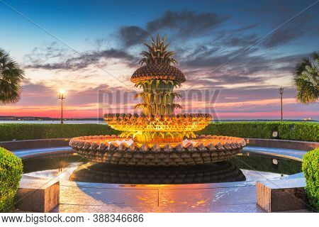 Charleston, South Carolina, USA at Waterfront Park at dawn.