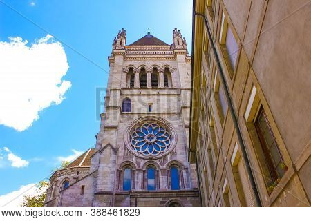 The St. Pierre Cathedral Is A Cathedral In Geneva, Switzerland, Today Belonging To The Reformed Prot