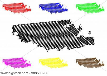 Tijuana City (united Mexican States, Mexico, Baja California State) Map Vector Illustration, Scribbl