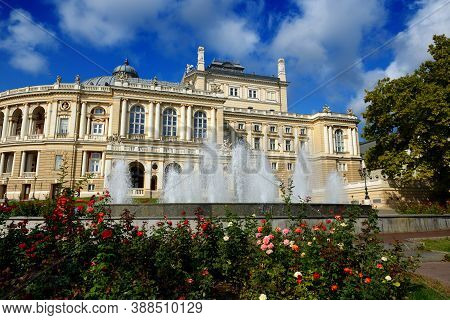Odesa, Ukraine - September 25: The View On Odesa National Academic Theater Of Opera And Ballet And F