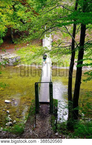 Bridge over Cerna River, Romania, Europe