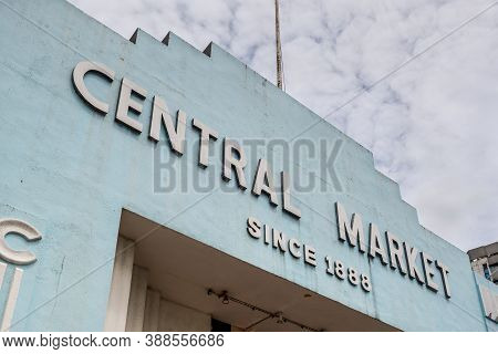 Kuala Lumpur, Malaysia - December 2, 2019: Building Of The Pasar Seni Market, Also Known As The Cent