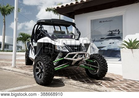 La Romana, Dominican Republic-january 16, 2016: Big Cool Sport Open Car Of Arctic Cat Brand With Whe