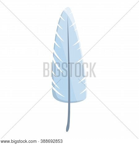 Softly Feather Icon. Cartoon Of Softly Feather Vector Icon For Web Design Isolated On White Backgrou