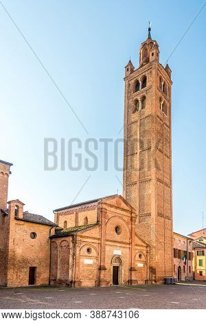 View At The Bell Tower And Church Of Sagra Santa Maria In Castello In Carpi - Italy