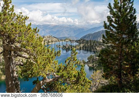 Nature And Landscape At Lake Estany Trullo In Spanish Pyrenees, Neighbourhood Of Espot And Aiguestor