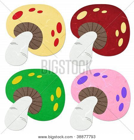 Rice Paper Cut Mushrooms