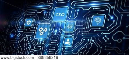 Business, Technology, Internet And Network Concept.  Virtual Reality Glasses Sees The Inscription: C