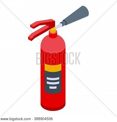 Rescuer Fire Extinguisher Icon. Isometric Of Rescuer Fire Extinguisher Vector Icon For Web Design Is
