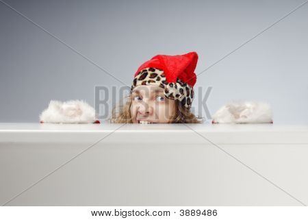 Ukryte Santa affraid