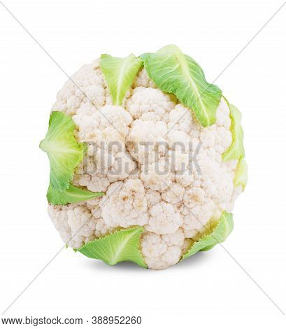 Cauliflower Isolated On White Background Choux, Health, Green, White, Background, Summer