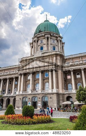 Budapest, Buda Castle eller kongelige palads med hest Statue, Ungarn