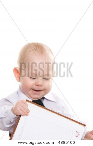 Bambino con Notepad
