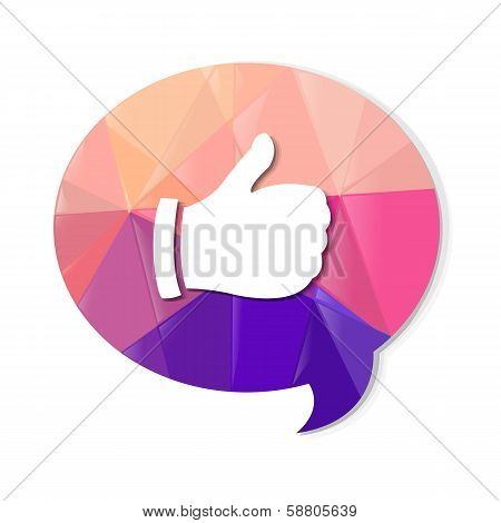 Colorful Speech Bubble With Best Choice Symbol