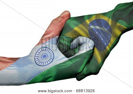 Handshake Between India And Brazil