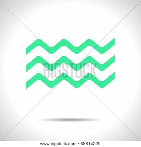 Vector waves icon. Eps10