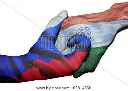 Handshake Between Russia And India