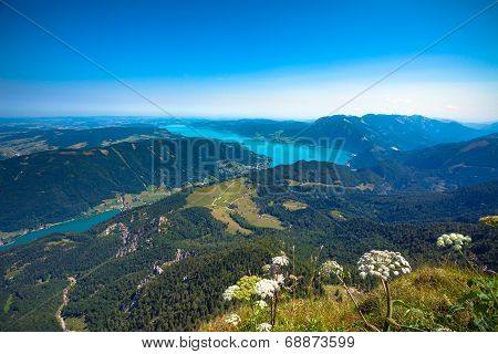 Attersee Lake View From Schafber Peak