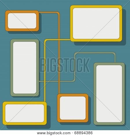Infographic connected elements