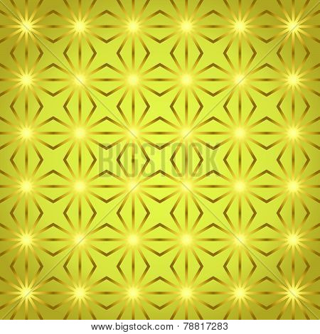 Gold Rhomboid And Circle Pattern On Pastel Color