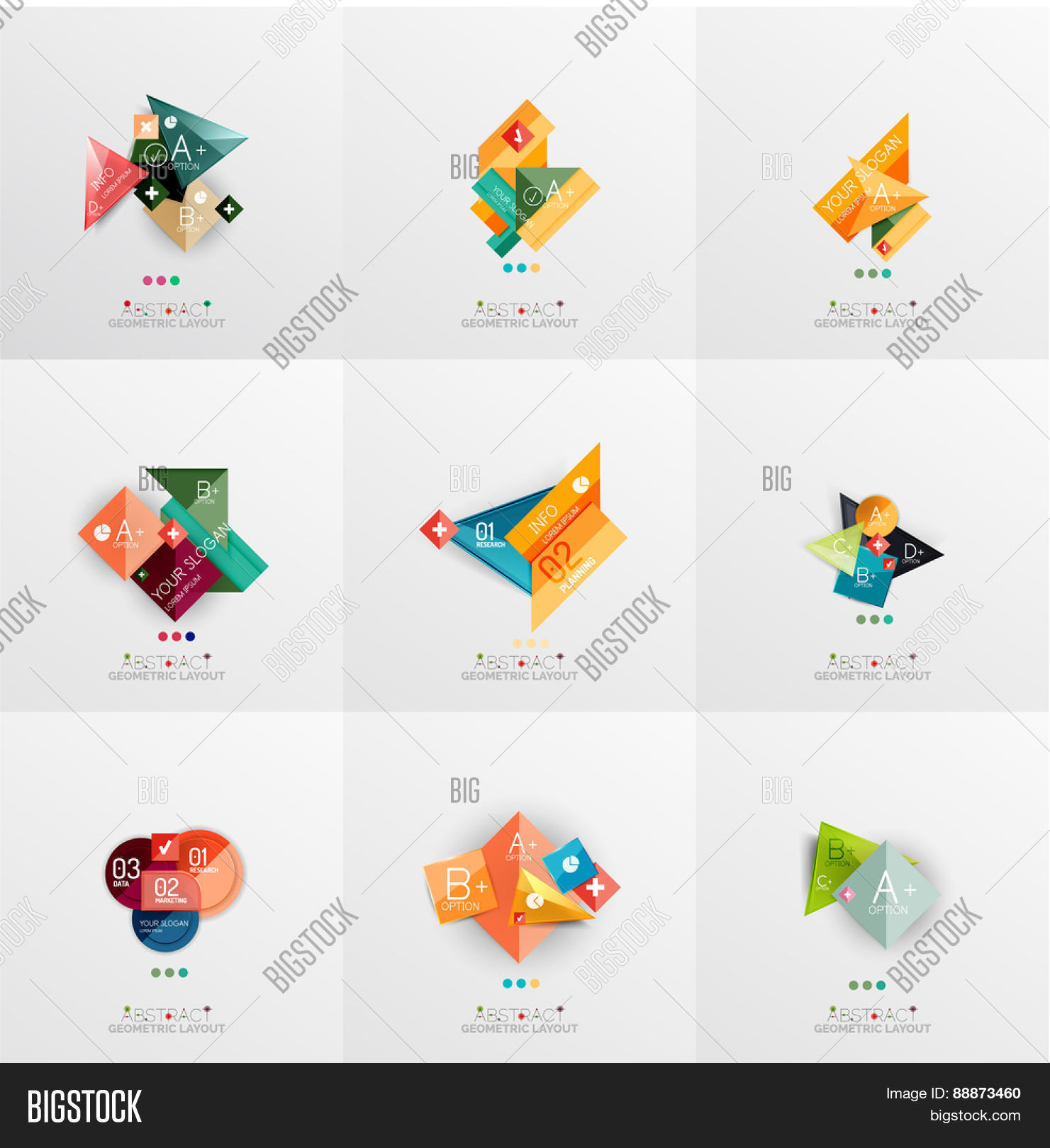 Set Paper Graphic Vector & Photo (Free Trial) | Bigstock