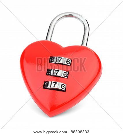 Lock in the shape of a heart
