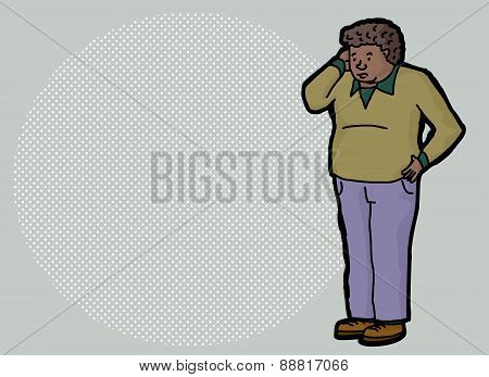 Confused Man Cartoon