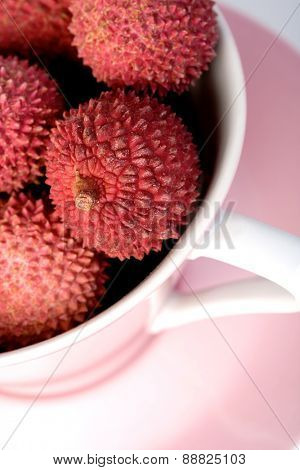 Lichee in cup - close up