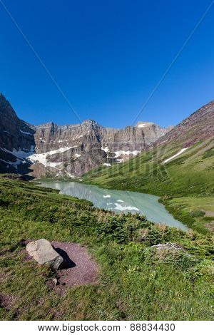 Cracker Lake In Glacier National Park, Montana