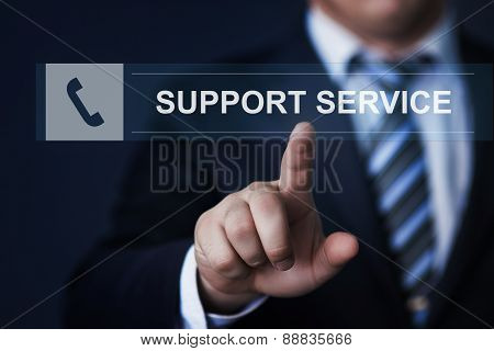 businessman pressing button virtual screens