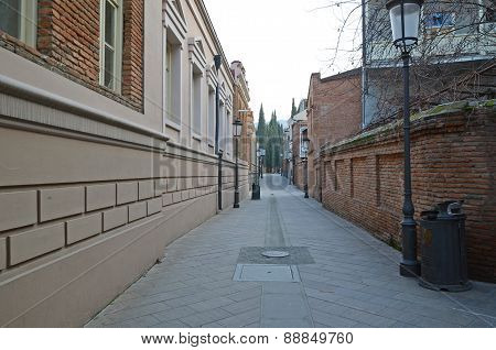 Cozy street Shavteli in old Tbilisi, Georgia