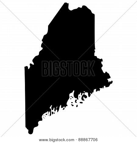 Map Of The U.s. State Of Maine