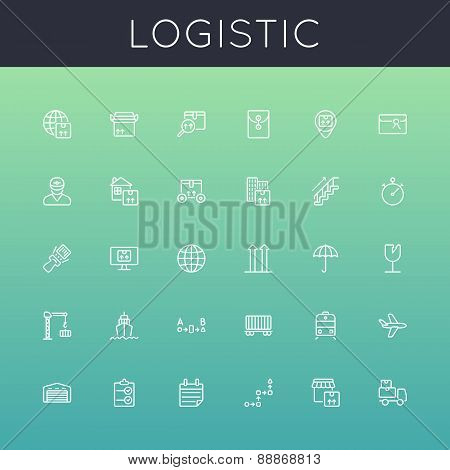 Vector Logistic Line Icons