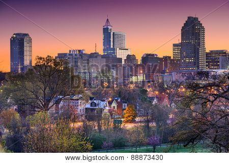 Raleigh, North Carolina, USA skyline.