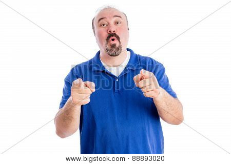 Argumentative Loquacious Man Making A Point