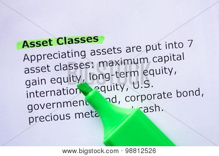Asset Classes