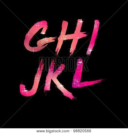 Vector Brush Stroke Font
