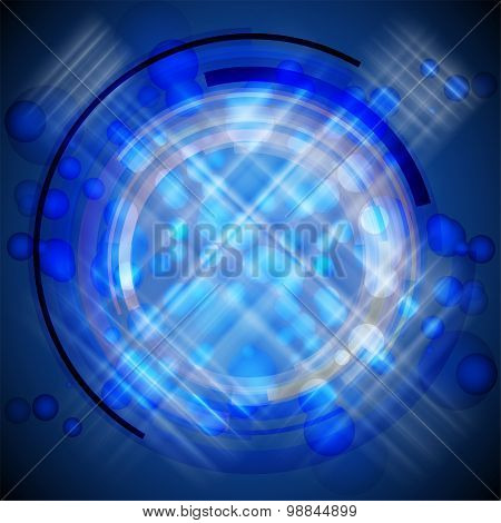Abstract background technology circles light blue color vector
