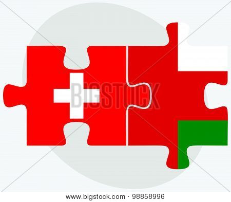 Switzerland And Oman Flags
