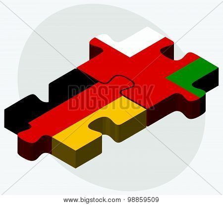 Germany And Oman Flags