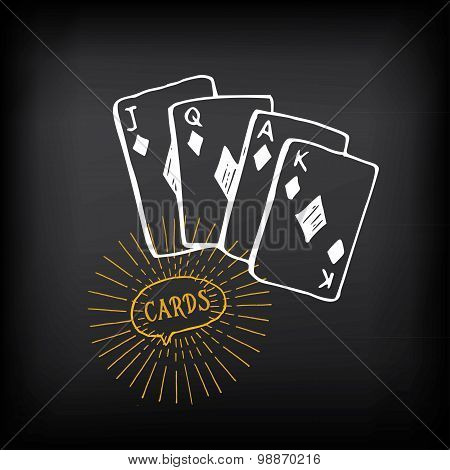 Cards sketch vector design.