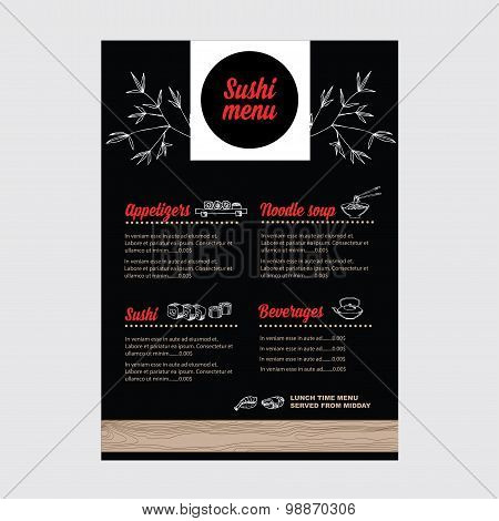 Restaurant cafe menu, template design.Vector illustration.