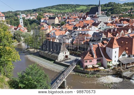 View from the place Cesky Krumlov