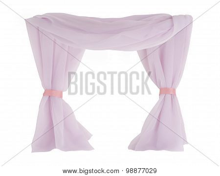 Airy Drapes On White