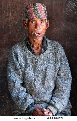 Nepalese Man In Bhaktapur