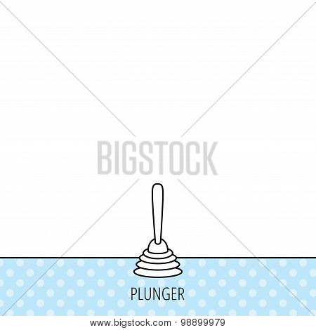 Plunger icon. Toilet cleaning tool sign.