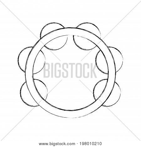 tambourine musical instrument icon vector illustration design
