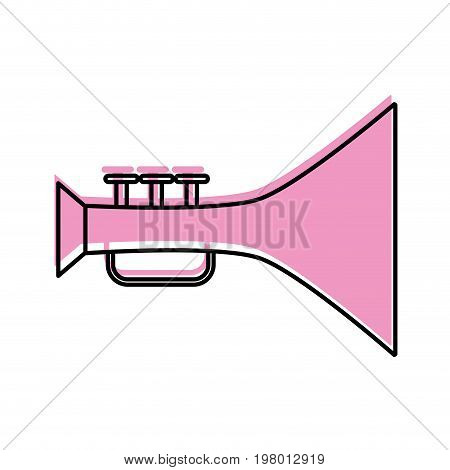 trumpet musical instrument icon vector illustration design