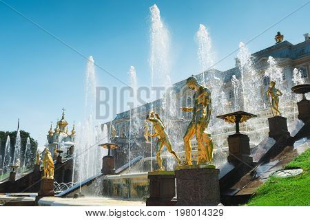 Peterhof, St. Petersburg - July 27, 2017